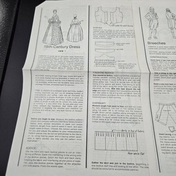 Historical Times 18th Century Dress & Men's Breeches Coat Pattern Early American - Picture 3 of 4